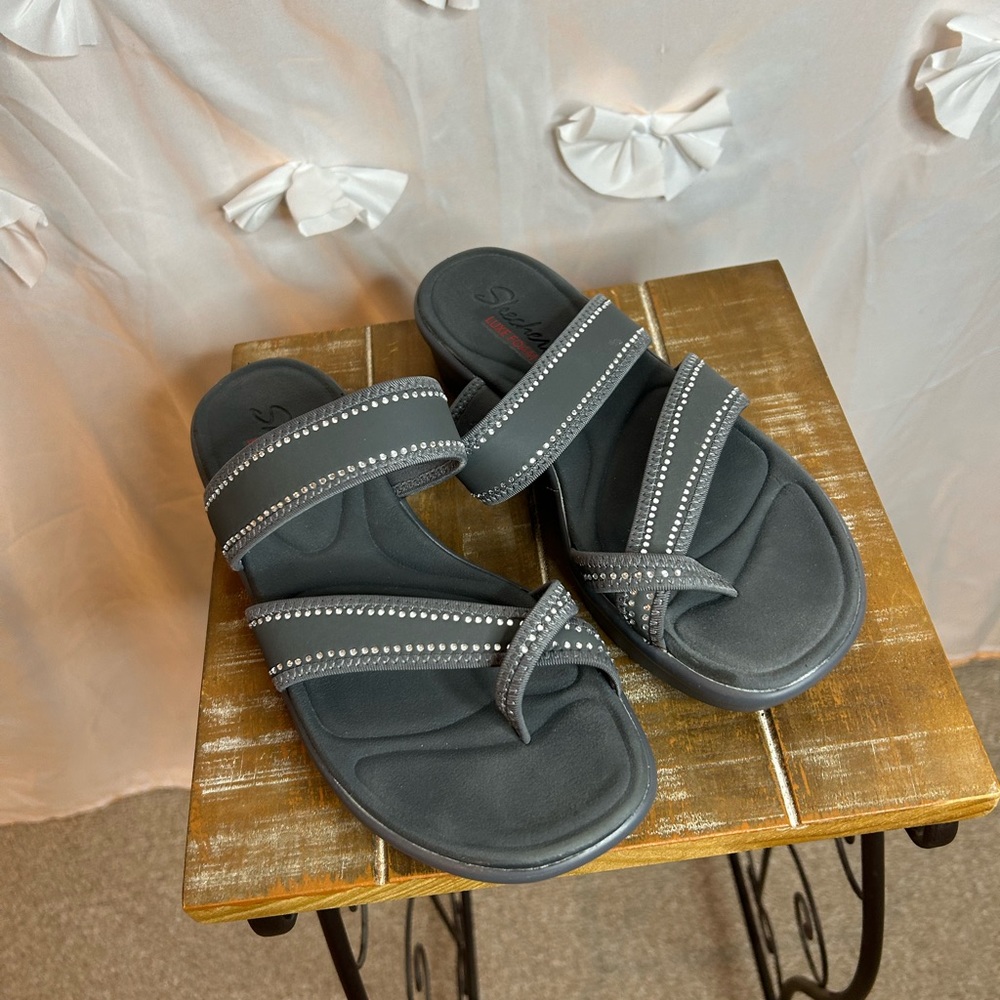 Sketchers Grey Jewelled Sandal